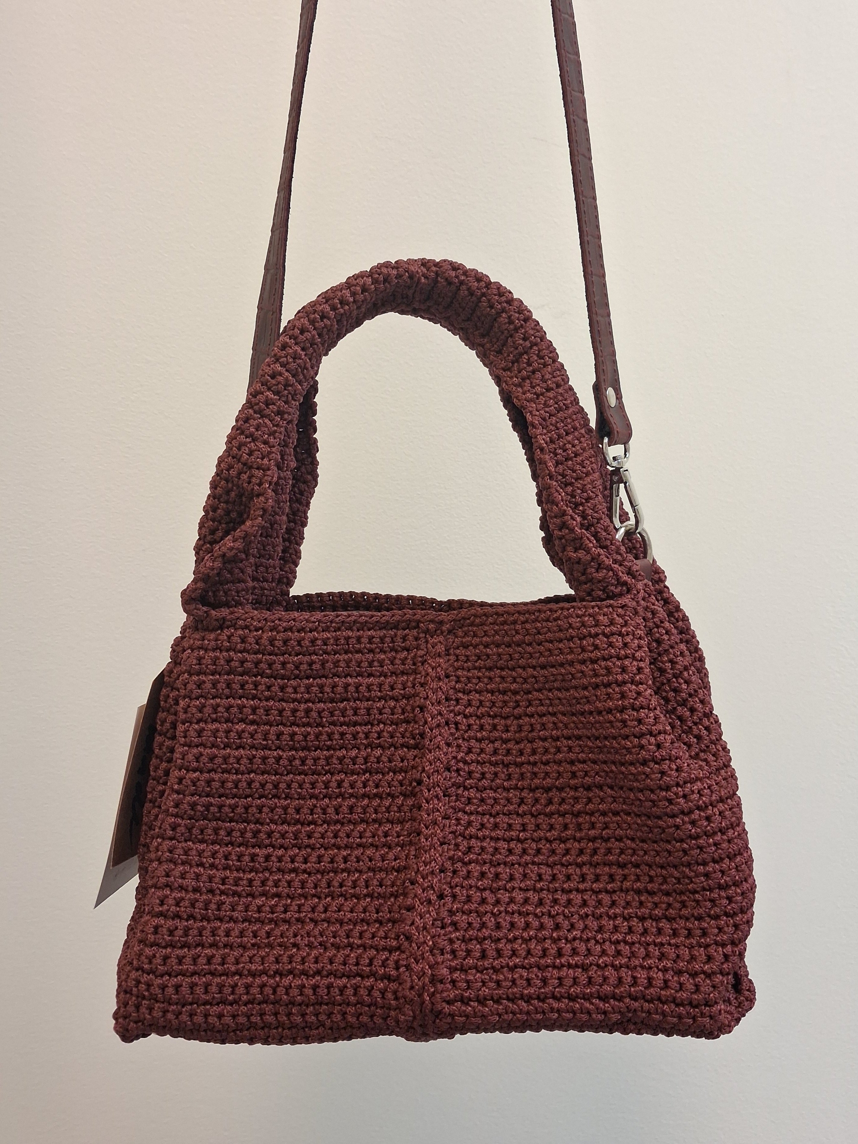 Väska Manu Fila Vinröd Handmade