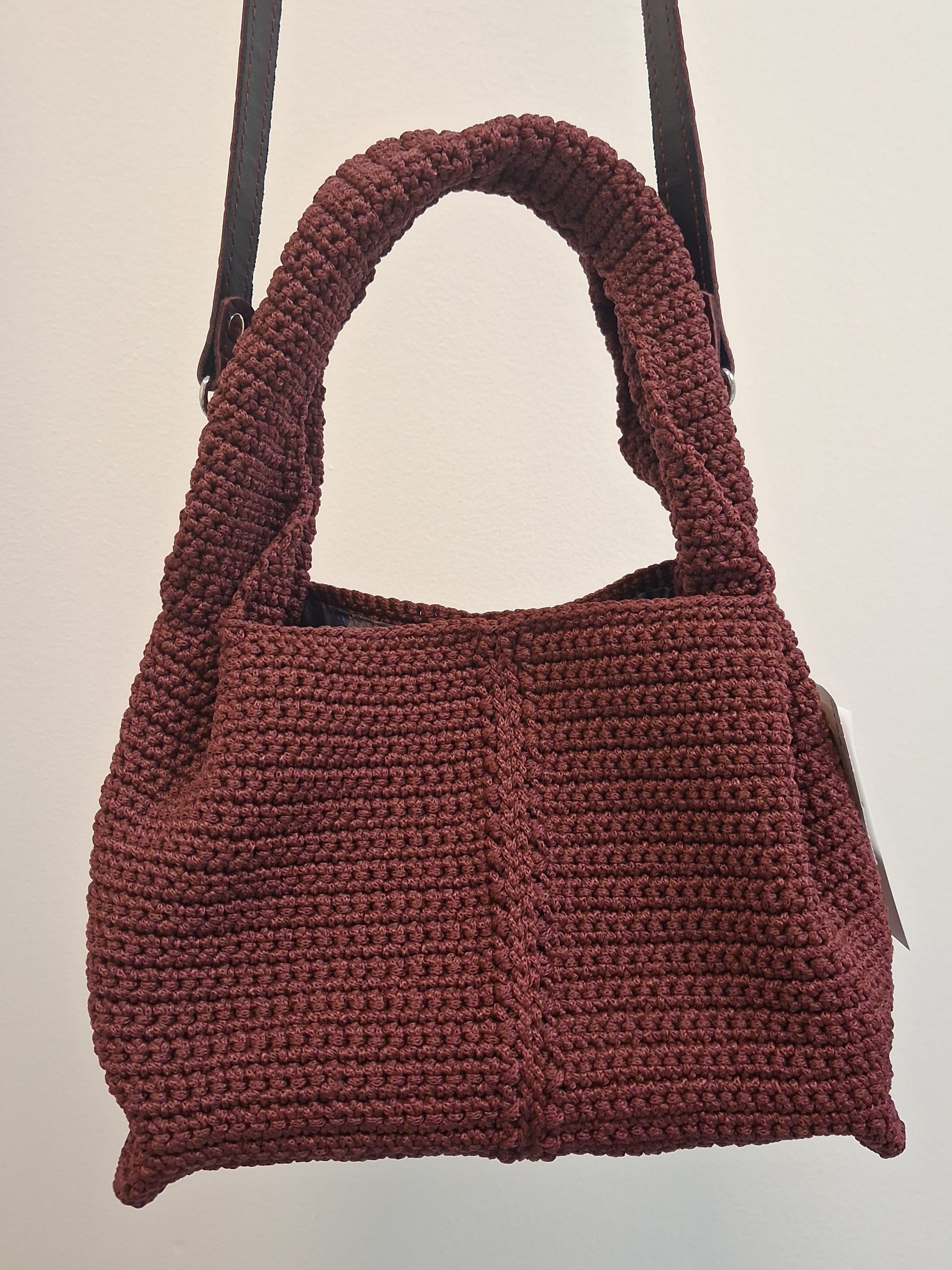Väska Manu Fila Vinröd Handmade