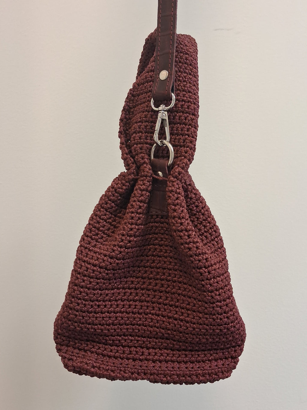 Väska Manu Fila Vinröd Handmade