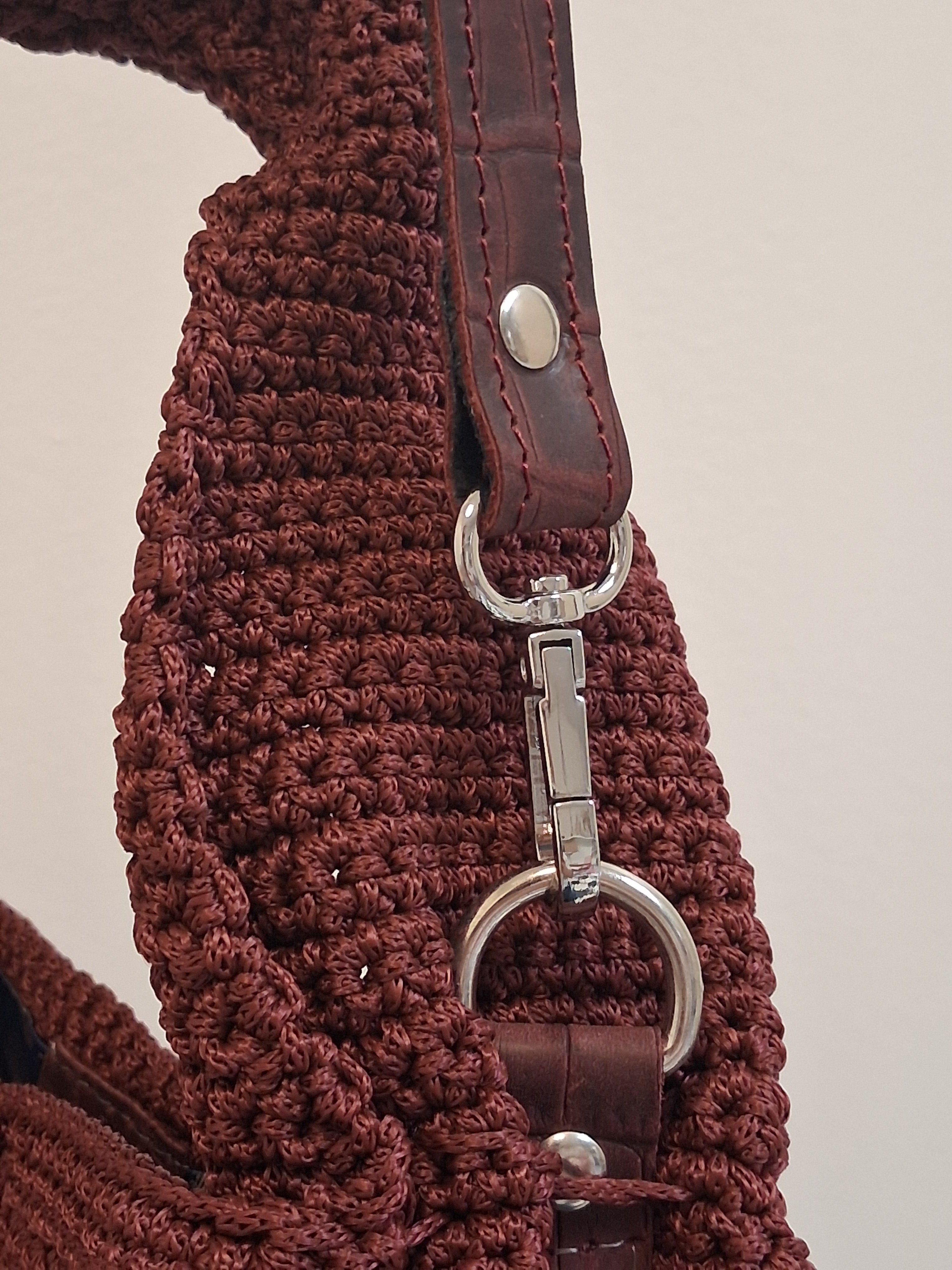 Väska Manu Fila Vinröd Handmade