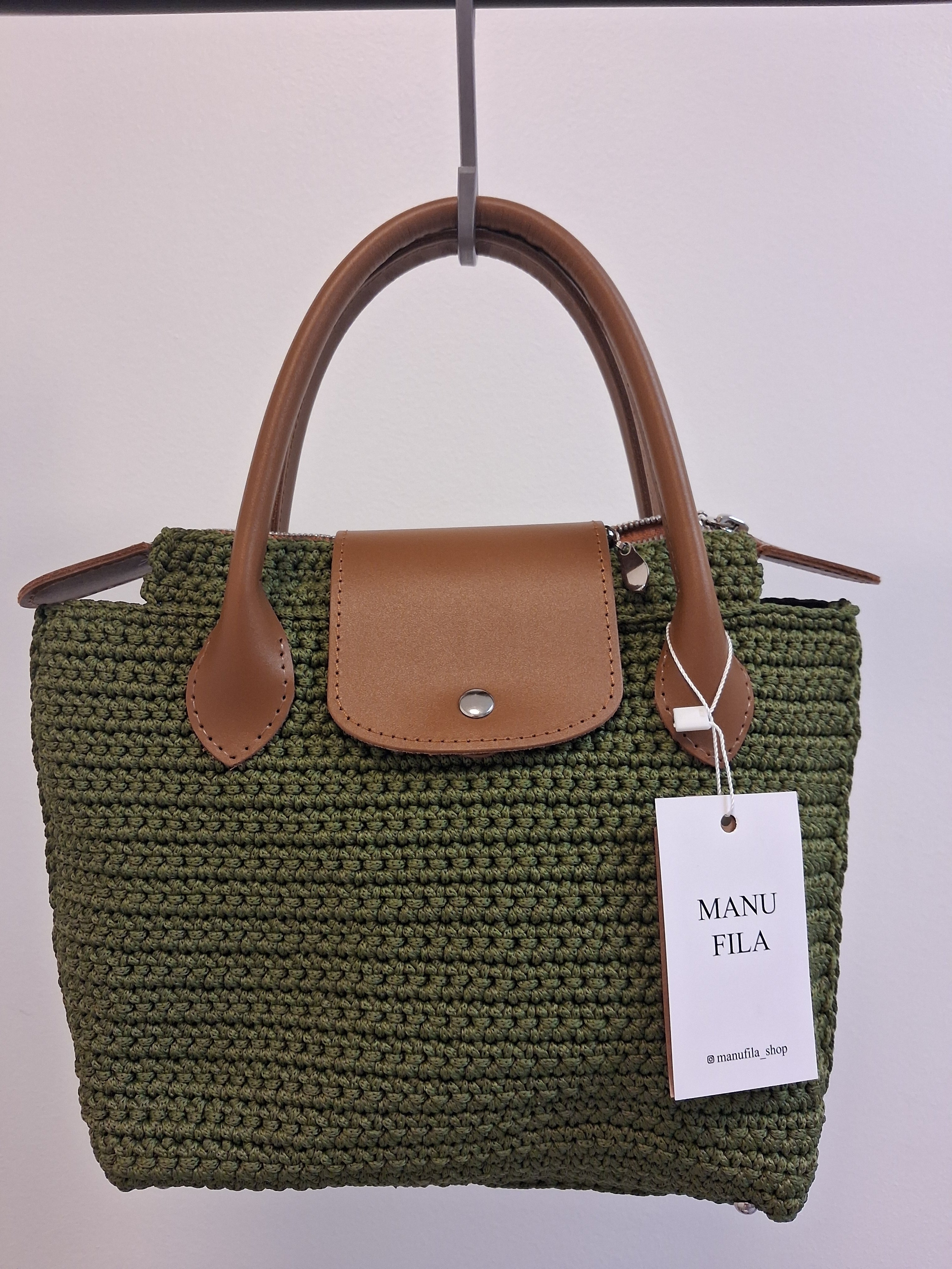 Väska Manu Fila Grön Handmade