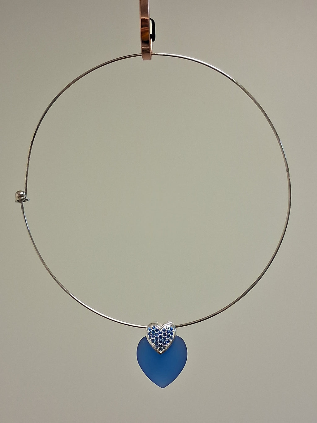 Swarovski Halsband med Blått Hjärta