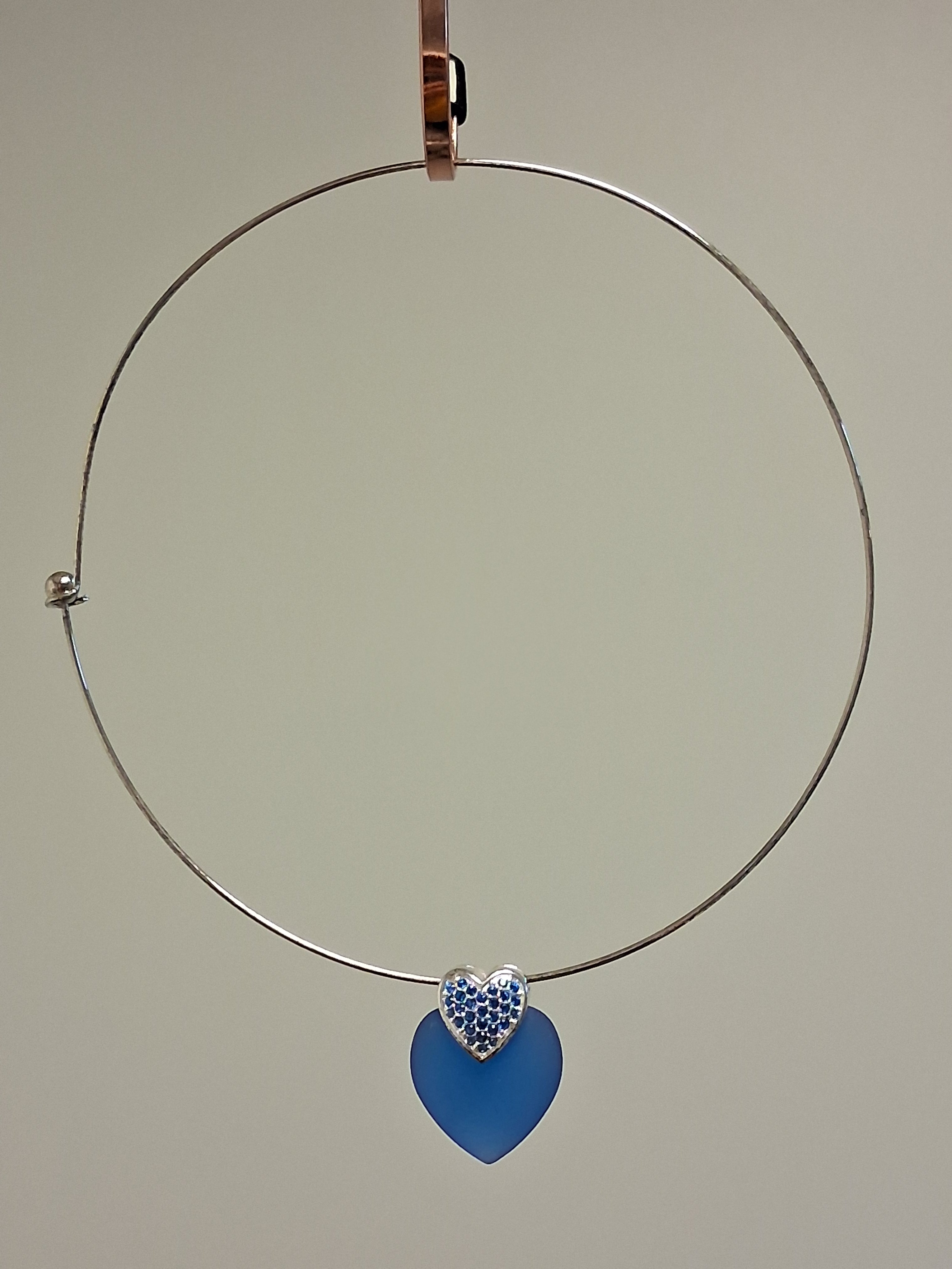Swarovski Halsband med Blått Hjärta