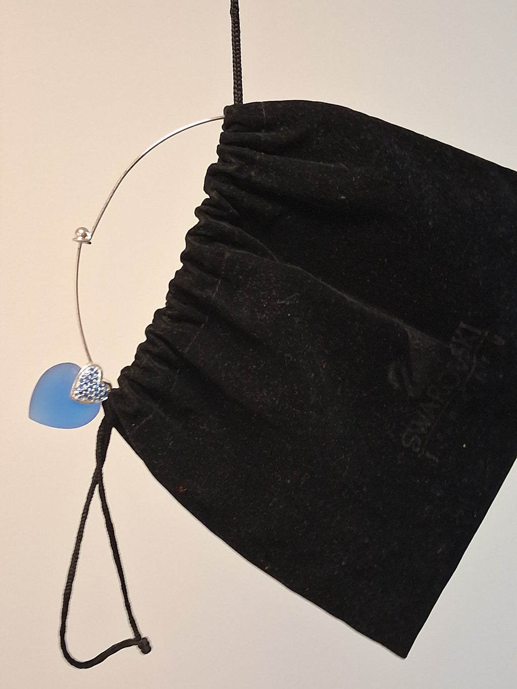 Swarovski Halsband med Blått Hjärta