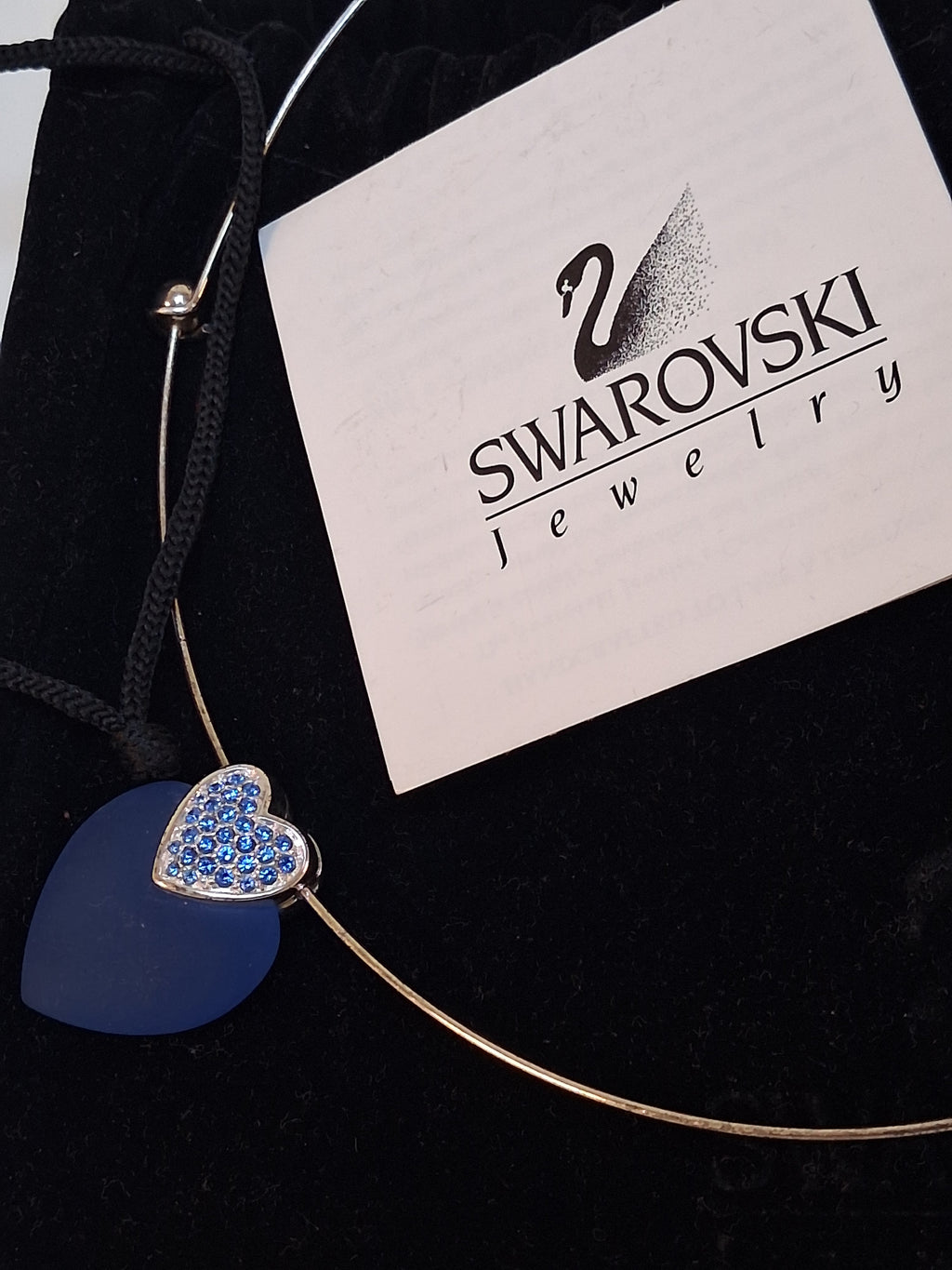 Swarovski Halsband med Blått Hjärta