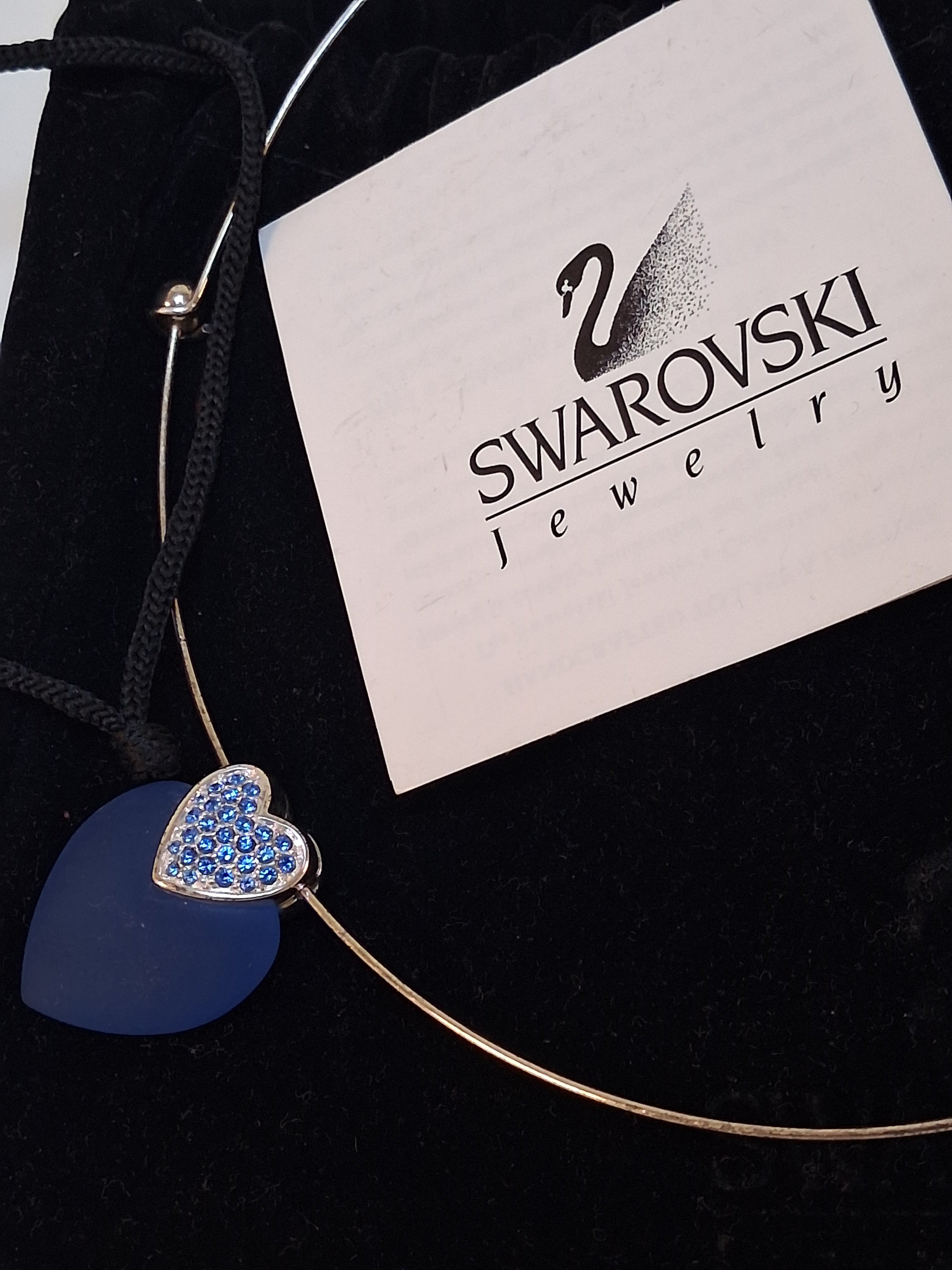 Swarovski Halsband med Blått Hjärta